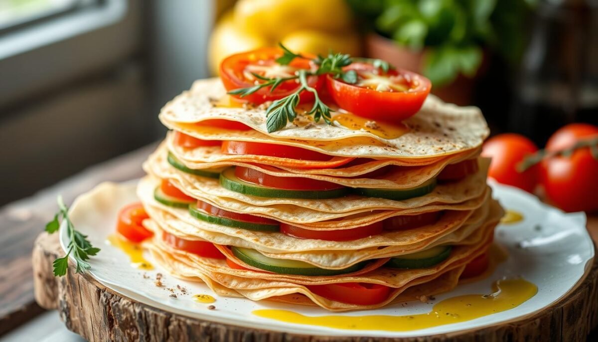 montage gâteau de crêpe